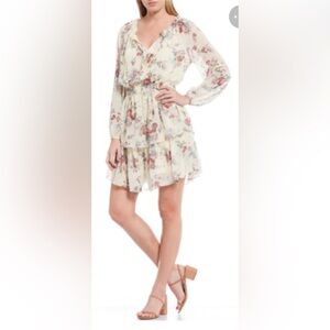 Buffalo David Bitton Cream Floral Midi Dress